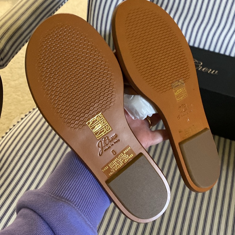 NWT J.Crew Vegan Leather Braided Strap Sandle - Size 6 - Picture 3 of 4